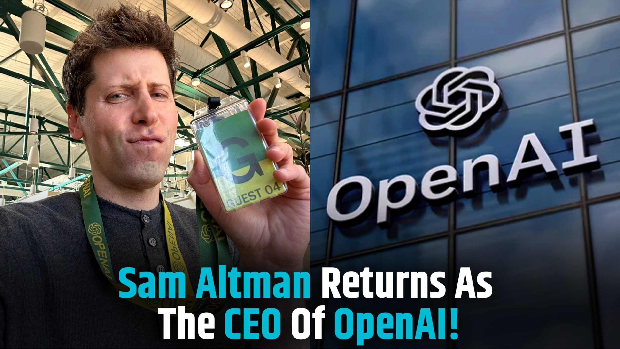 Sam Altman Returns As OpenAI CEO