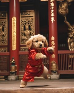 Ai Generated Dogs As Kung Fu Masters