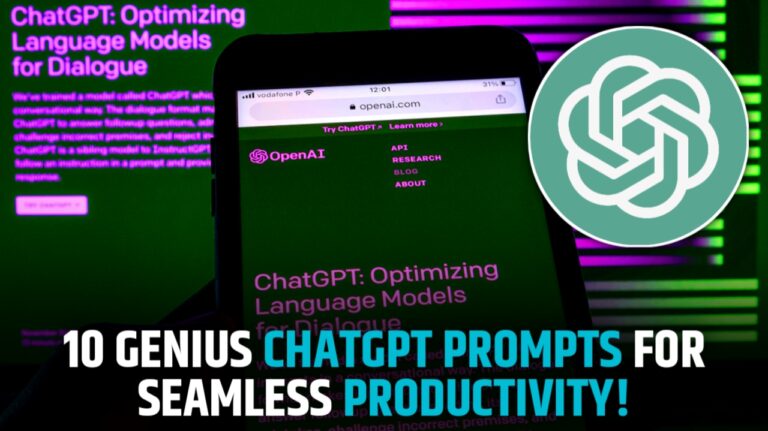 10 Genius ChatGPT Prompts for Seamless Productivity