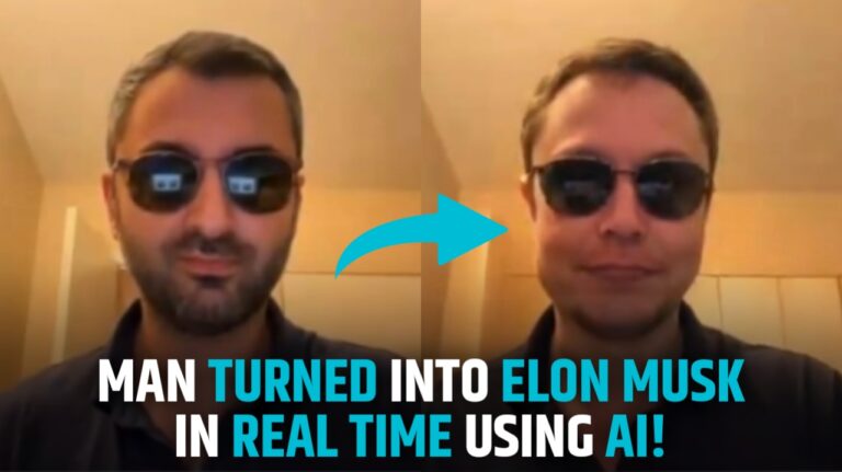 Man Turned Into Elon Musk In Real Time Using AI